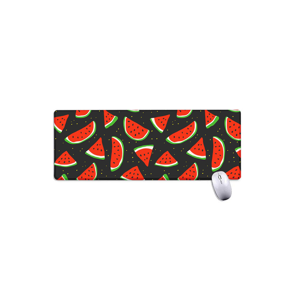 Black Cute Watermelon Pattern Print Extended Mouse Pad