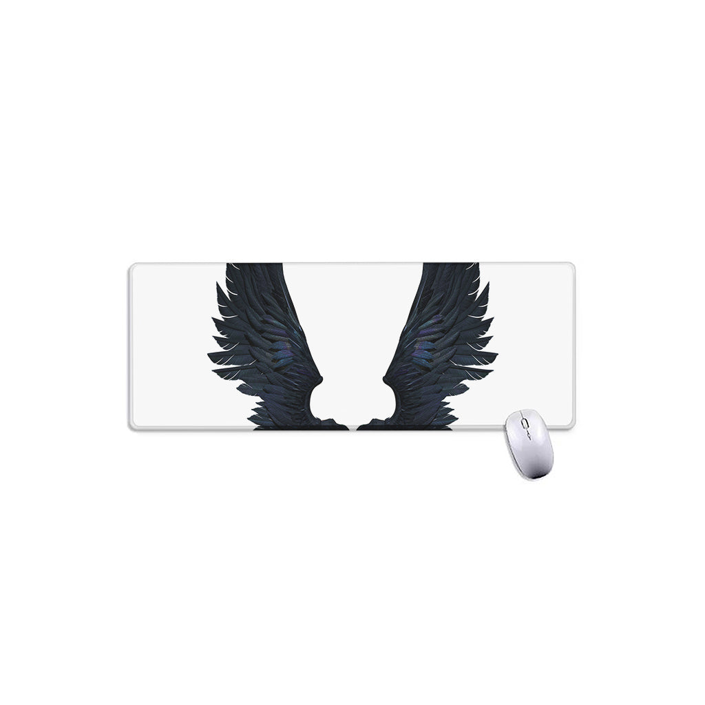 Black Demon Wings Print Extended Mouse Pad