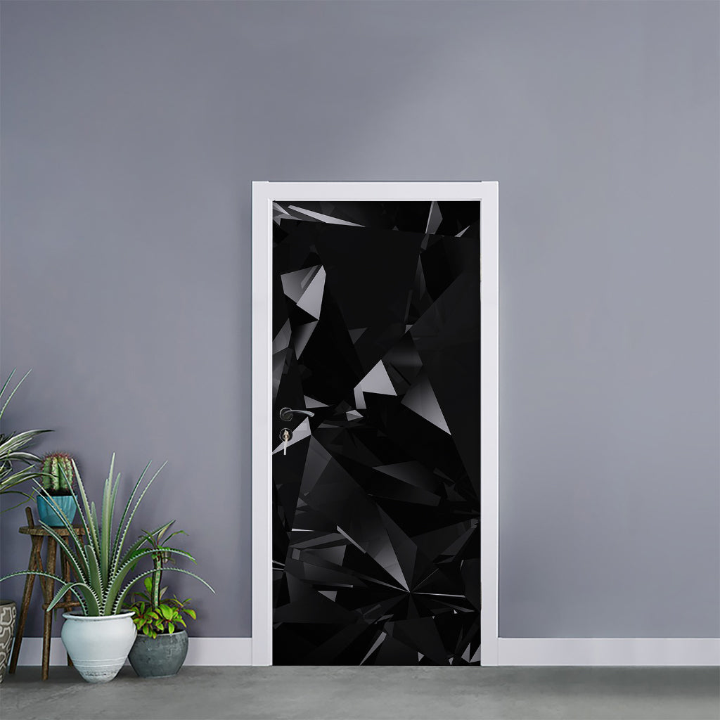 Black Diamond Print Door Sticker