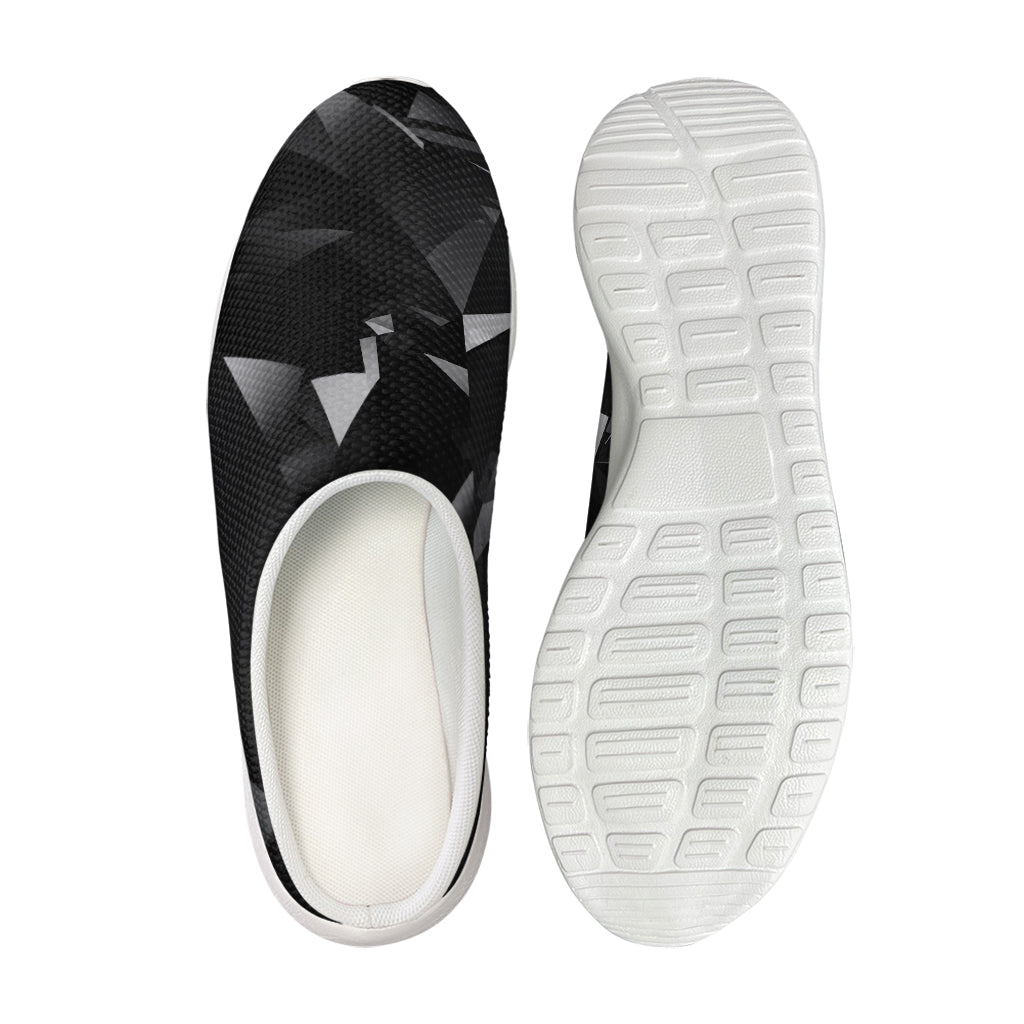 Black Diamond Print Mesh Casual Shoes