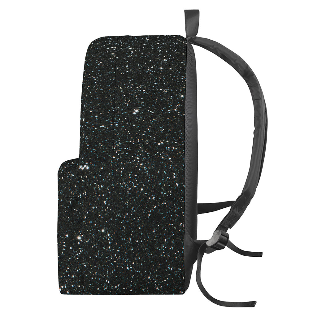 Black Glitter Artwork Print (NOT Real Glitter) Backpack