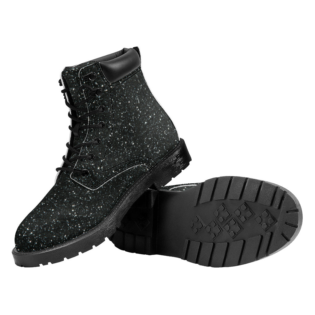 Black Glitter Artwork Print (NOT Real Glitter) Work Boots