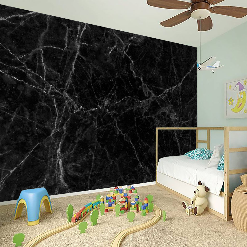 Black Grey Dark Marble Print Wall Sticker