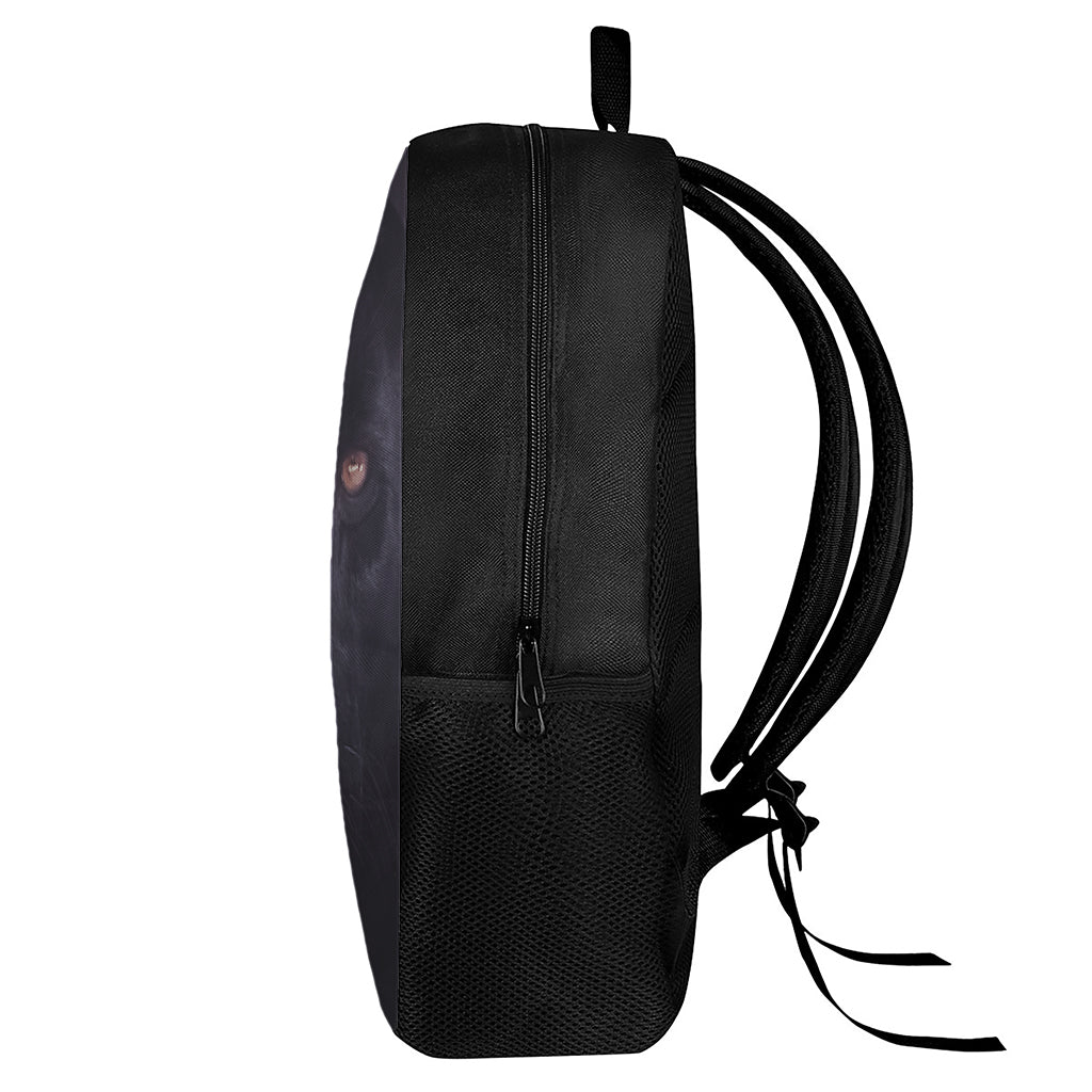 Black Jaguar Print 17 Inch Backpack