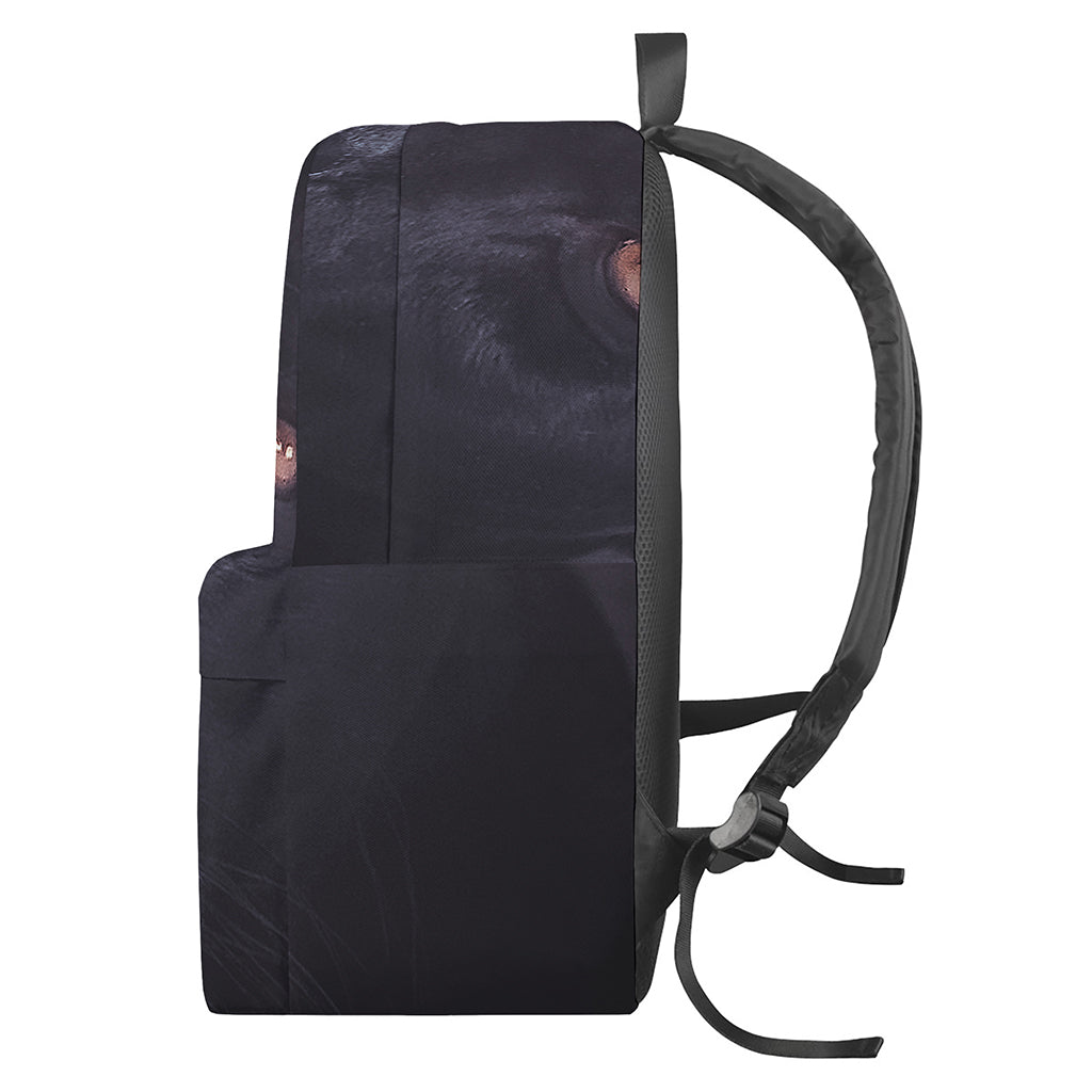 Black Jaguar Print Backpack