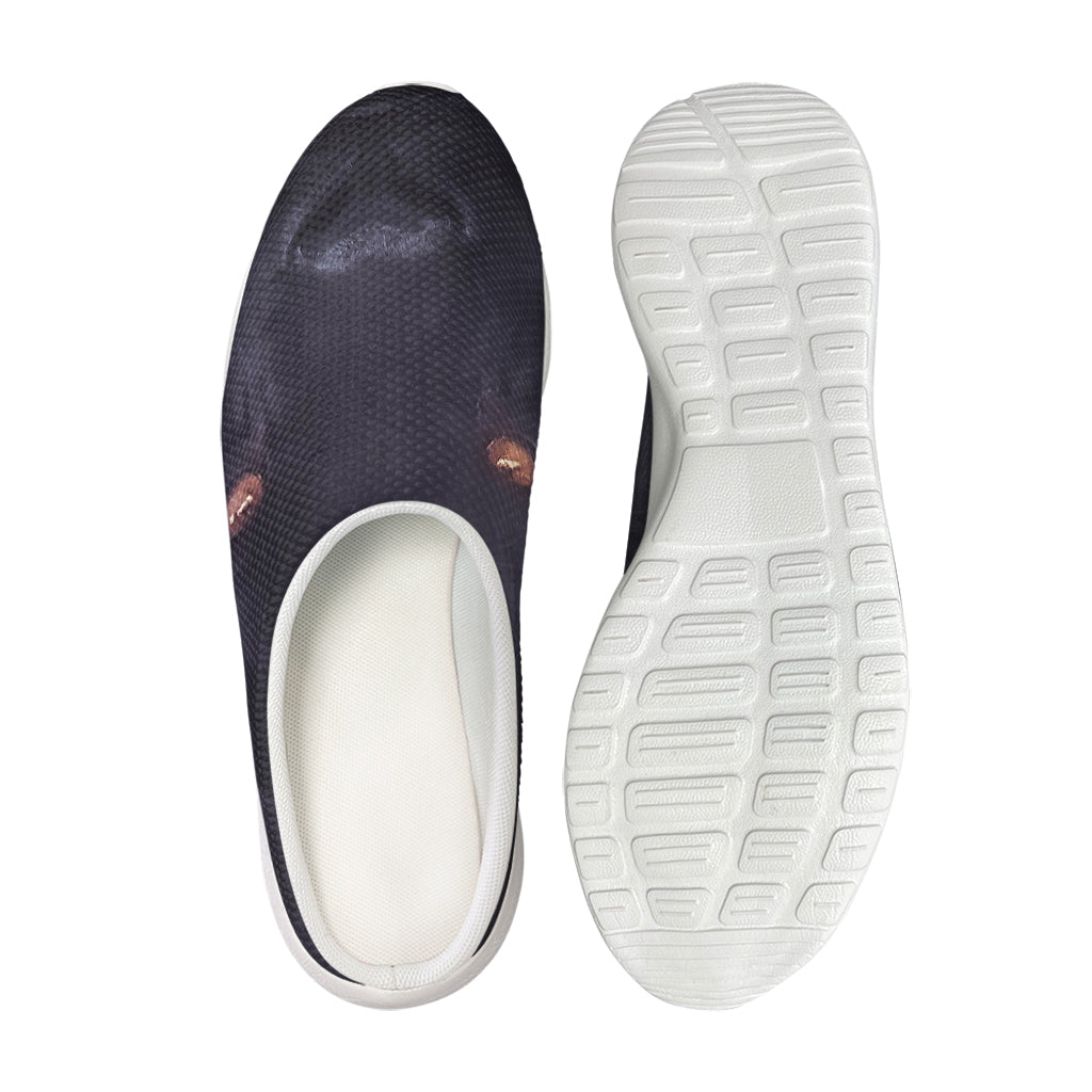 Black Jaguar Print Mesh Casual Shoes