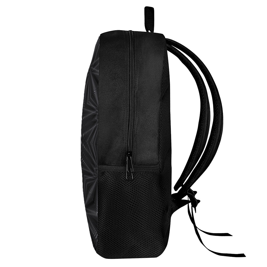 Black Kaleidoscope Print 17 Inch Backpack
