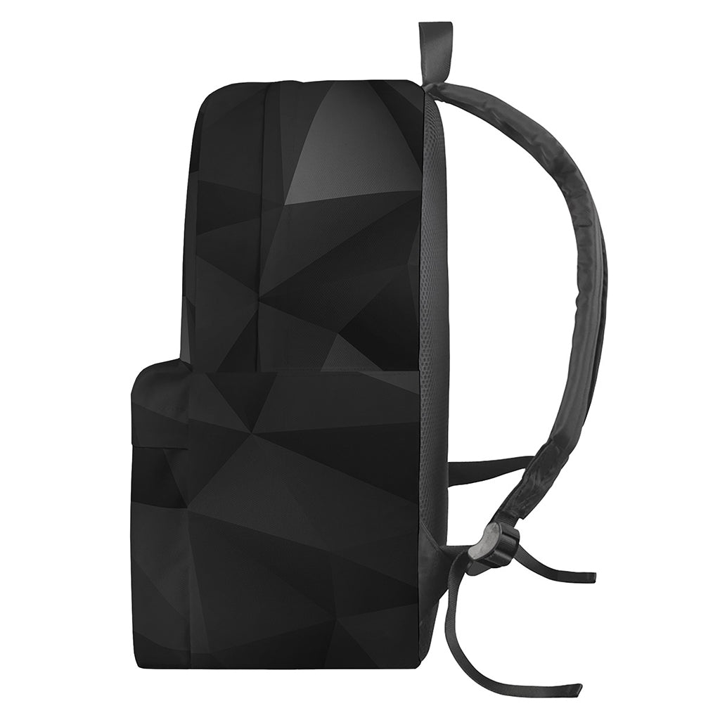 Black Polygonal Geometric Print Backpack