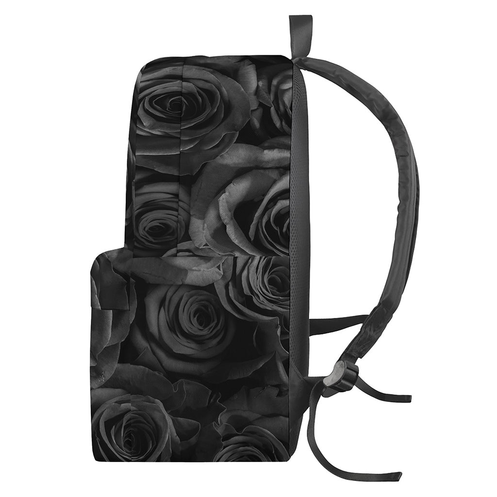 Black Rose Print Backpack