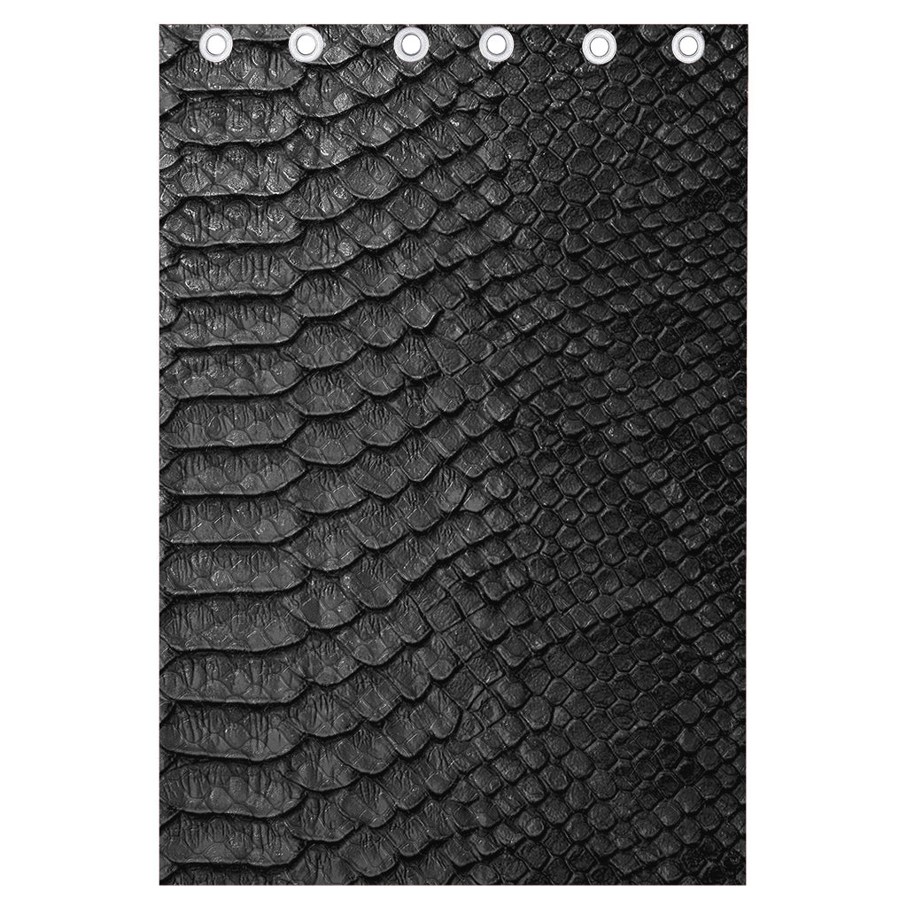 Black Snakeskin Print Curtain