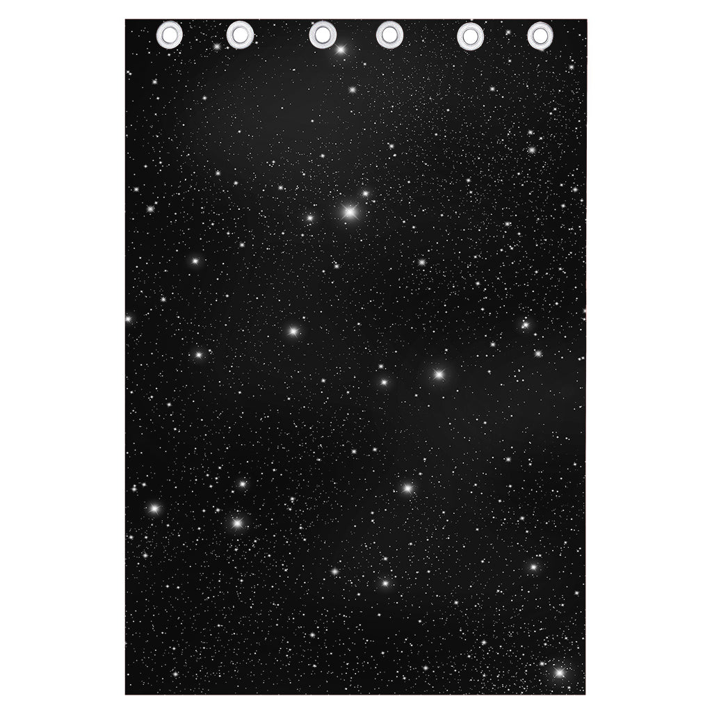 Black Space Print Curtain