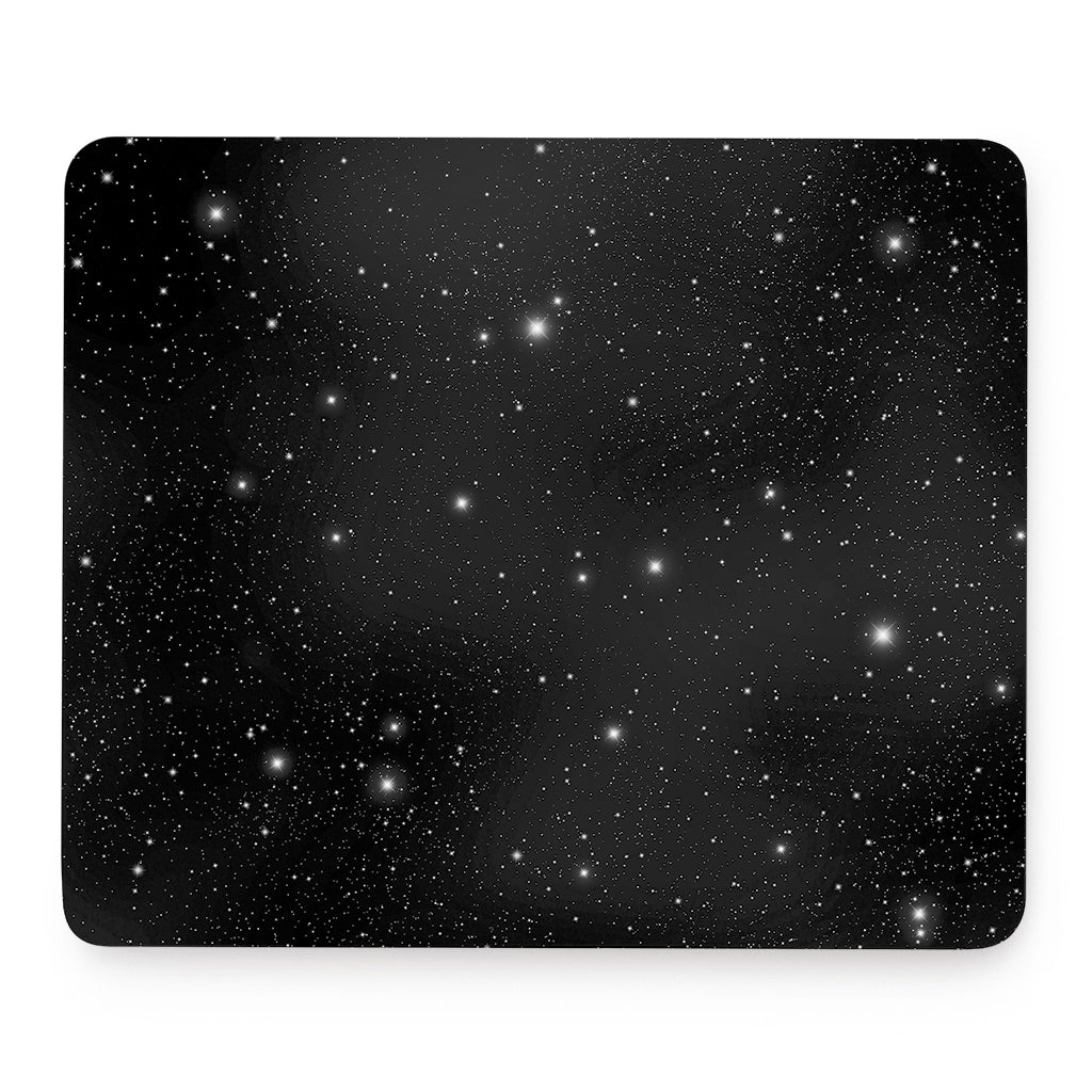 Black Space Print Mouse Pad