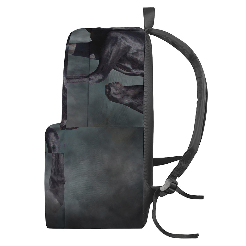 Black Stallion Horse Print Backpack