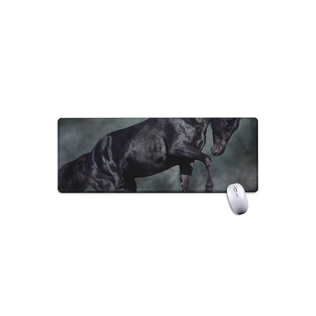 Black Stallion Horse Print Extended Mouse Pad