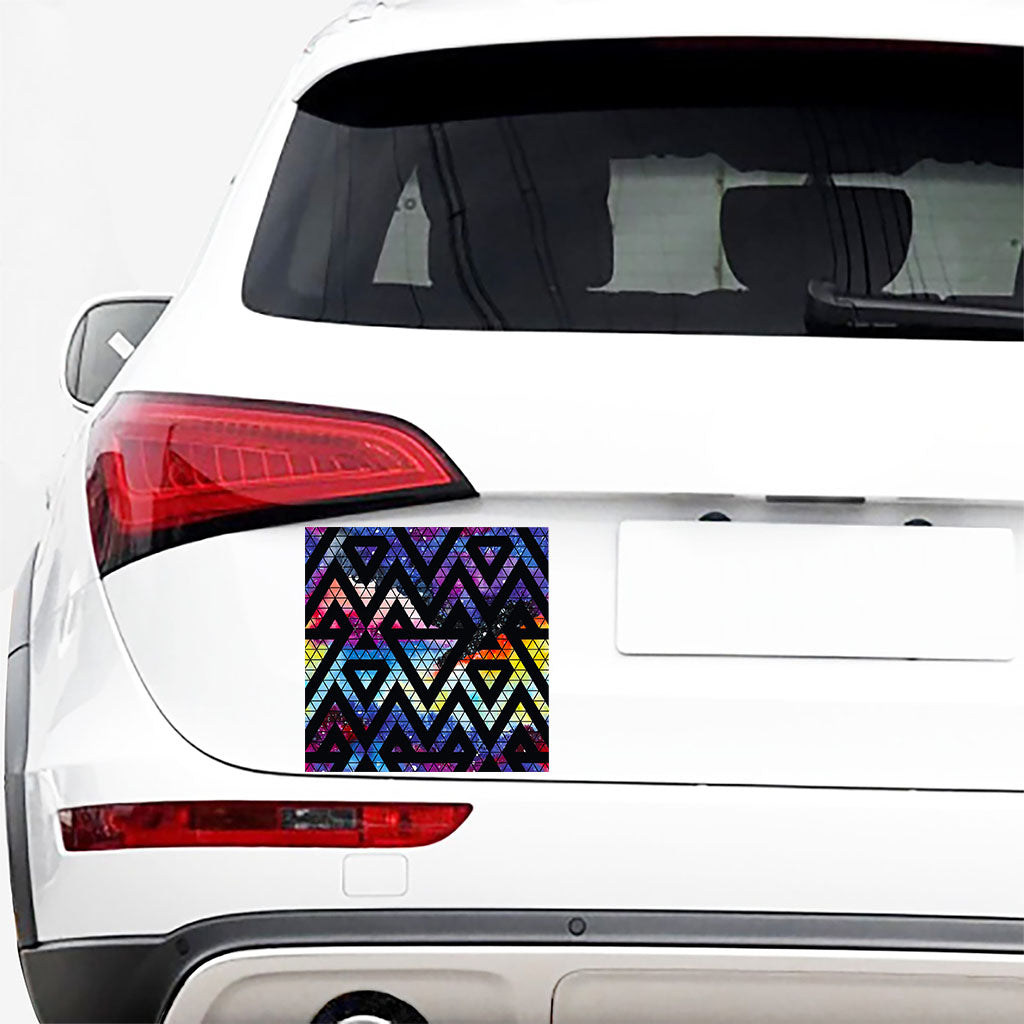Black Triangle Galaxy Space Print Car Sticker