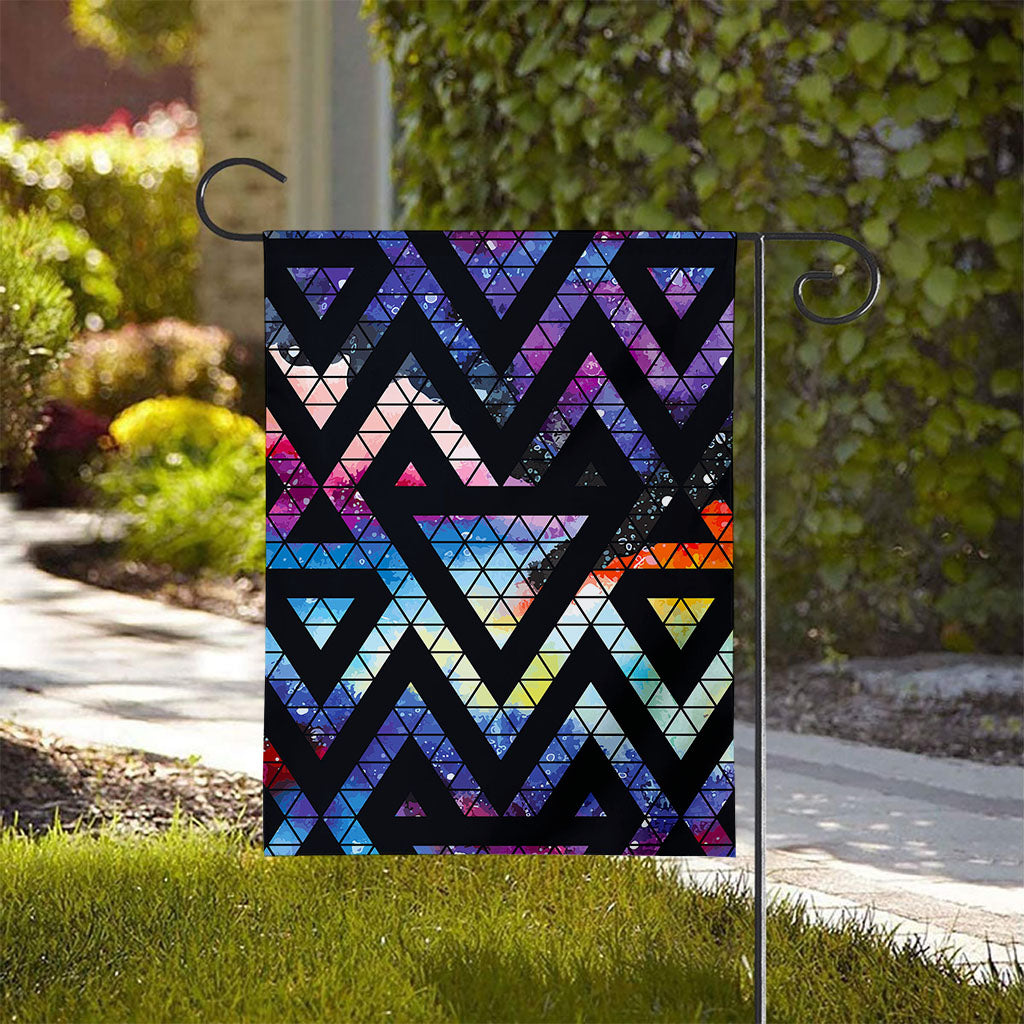 Black Triangle Galaxy Space Print House Flag