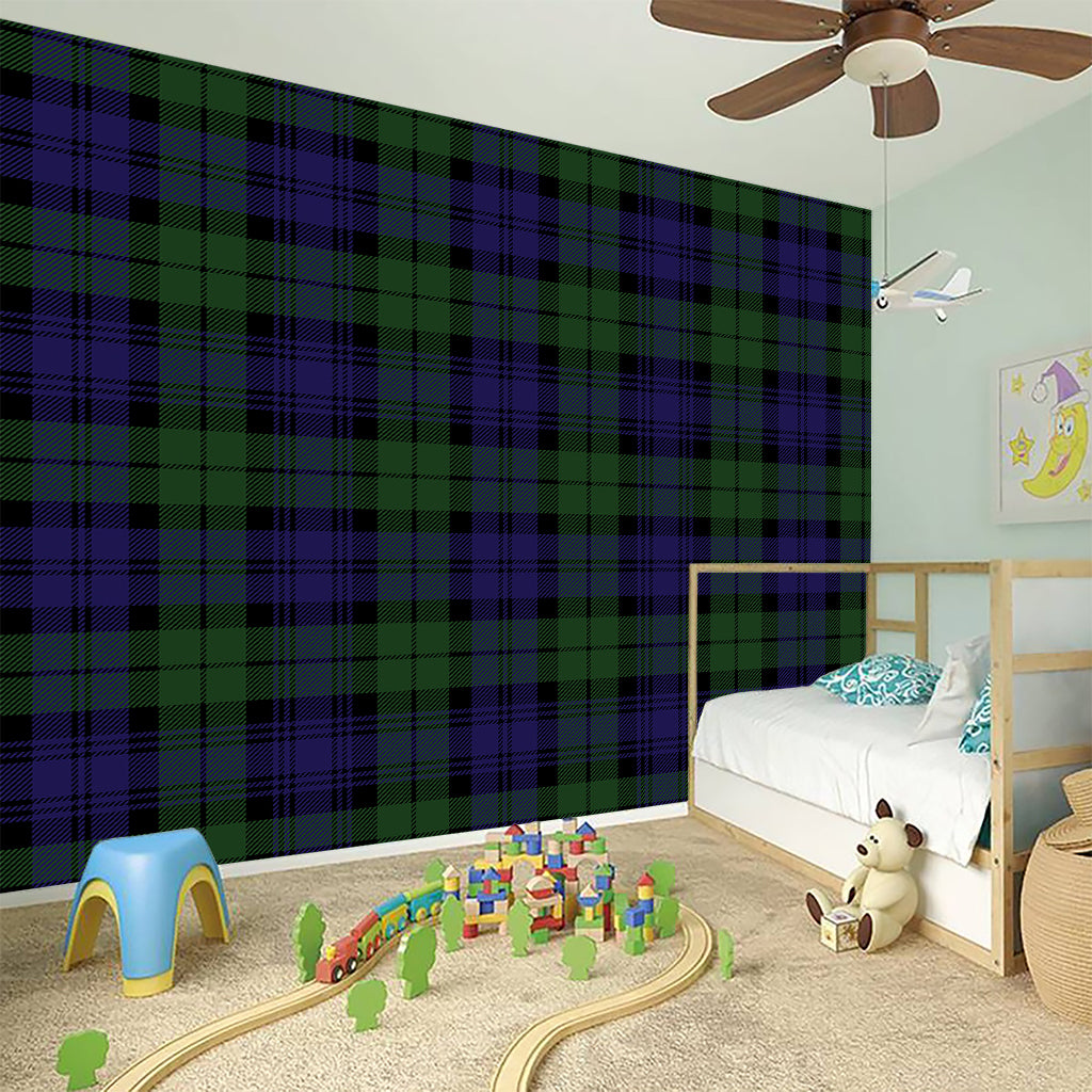 Black Watch Tartan Pattern Print Wall Sticker