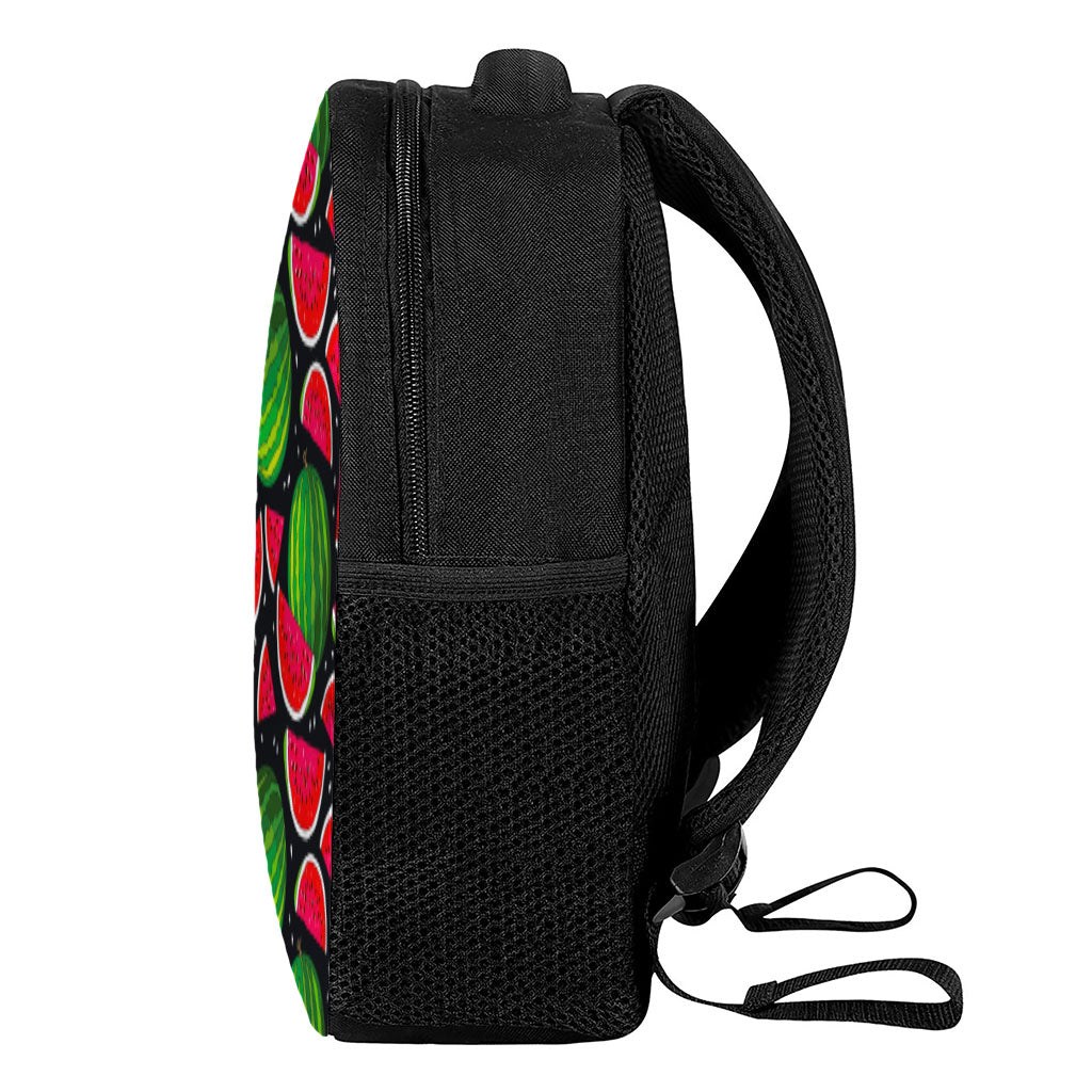 Black Watermelon Pieces Pattern Print Casual Backpack
