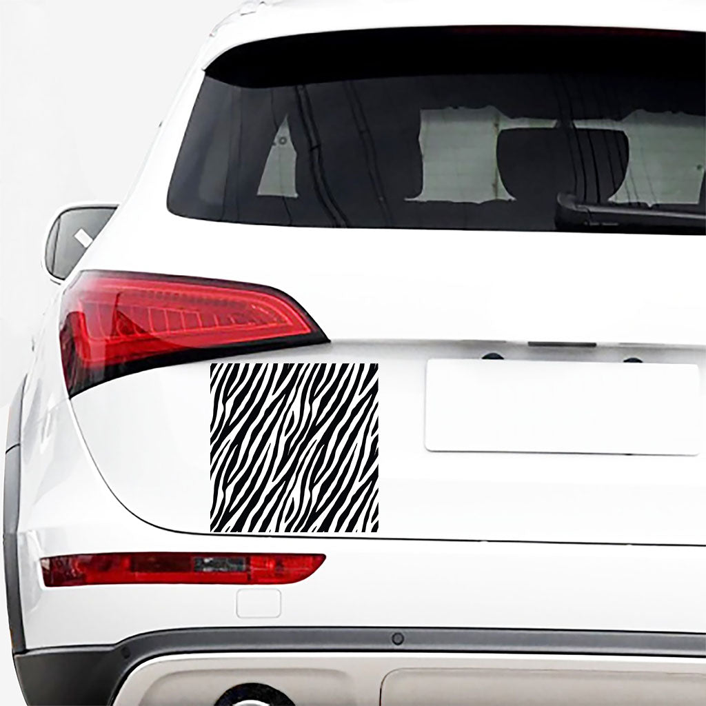 Black White Zebra Pattern Print Car Sticker