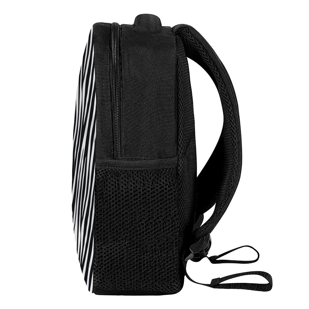 Black White Zebra Pattern Print Casual Backpack