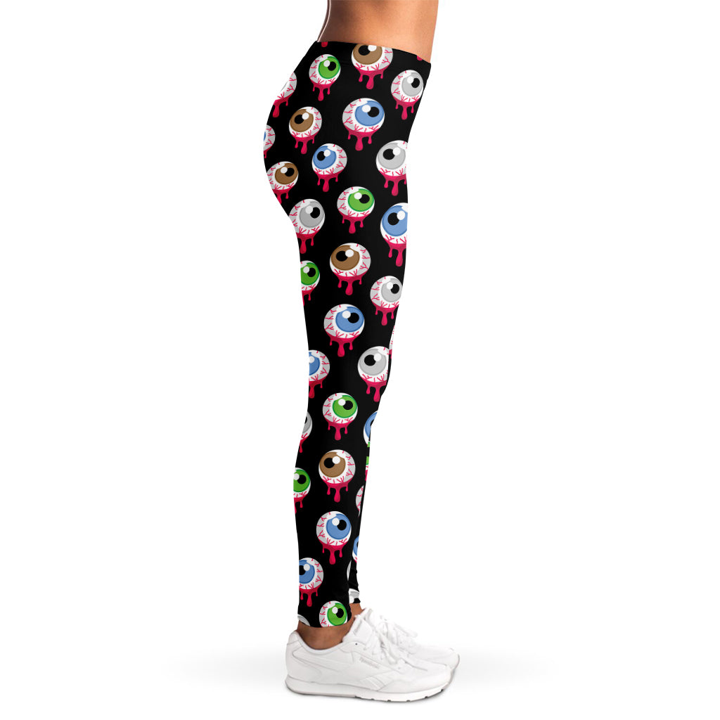 Bloody Eyeball Pattern Print Women's Leggings
