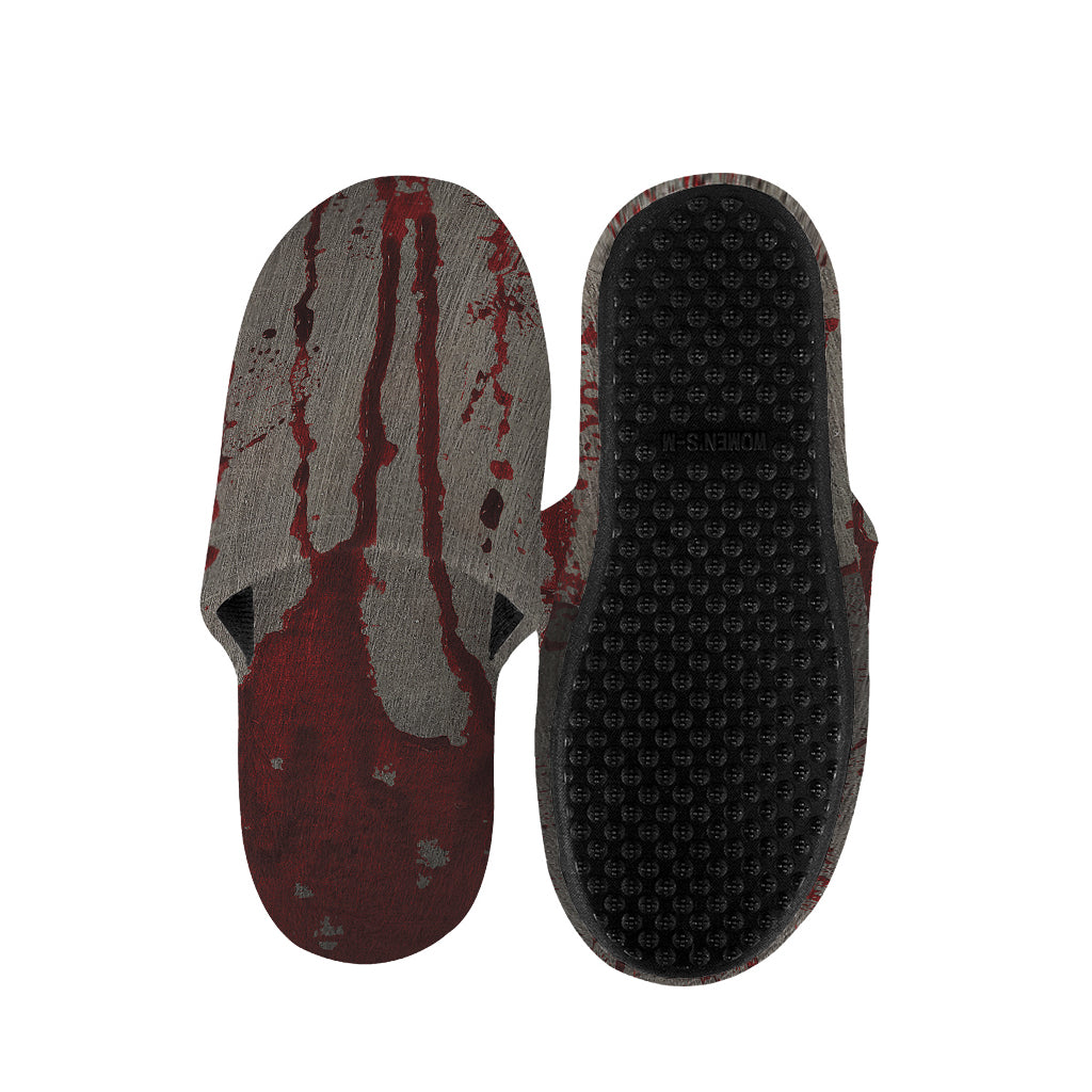 Bloody Metal Wall Print Slippers