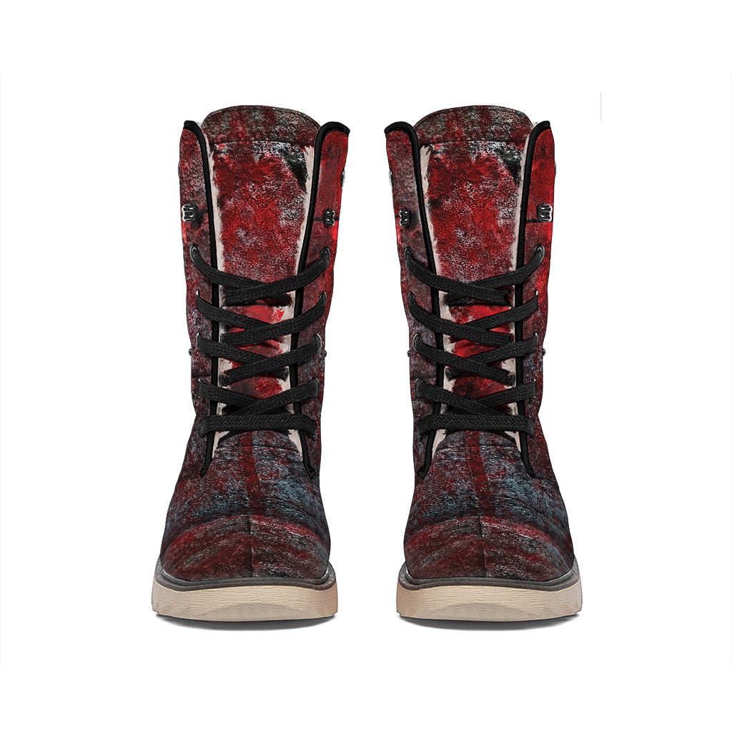Bloody Room Print Winter Boots