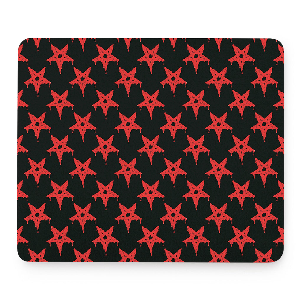 Bloody Satanic Pentagram Pattern Print Mouse Pad