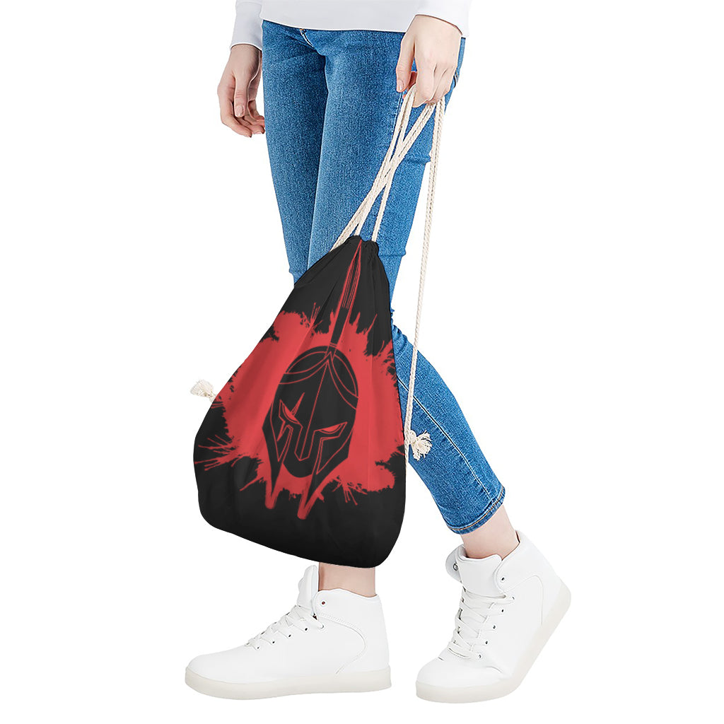 Bloody Spartan Warrior Print Drawstring Bag