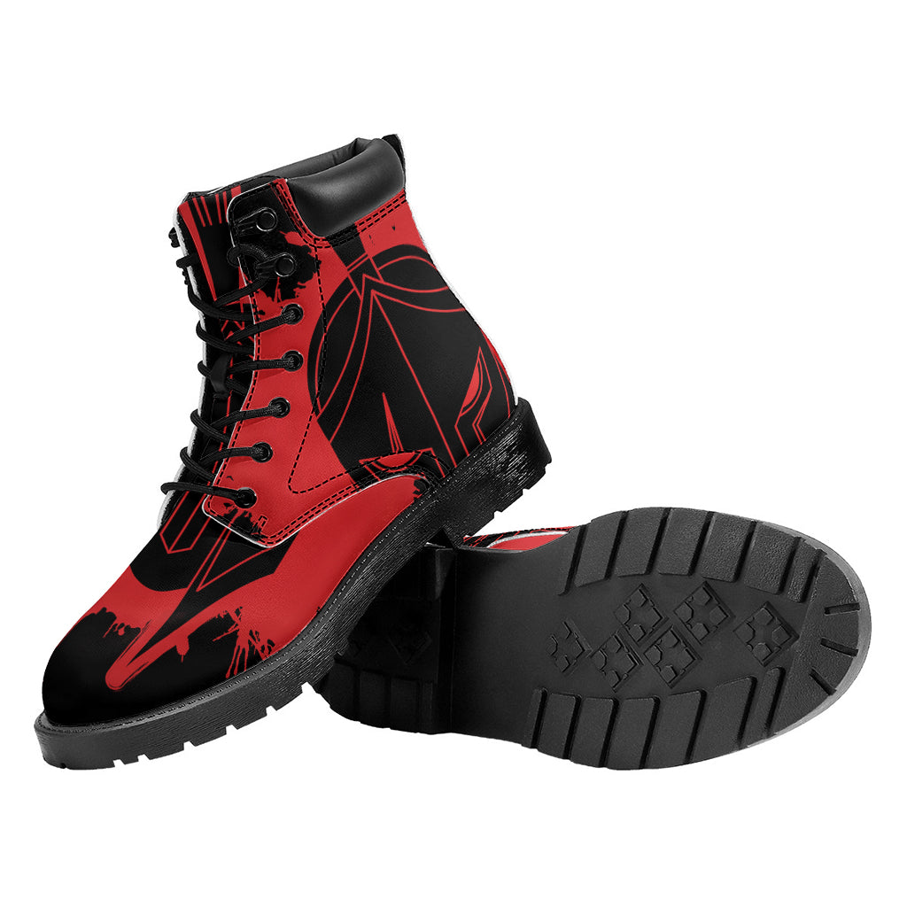 Bloody Spartan Warrior Print Work Boots