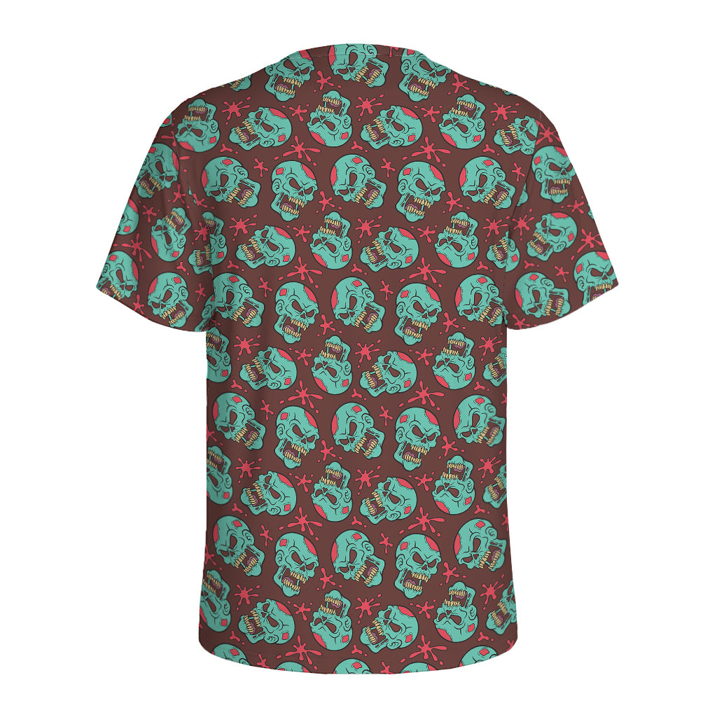 Bloody Zombie Pattern Print Men's Sports T-Shirt