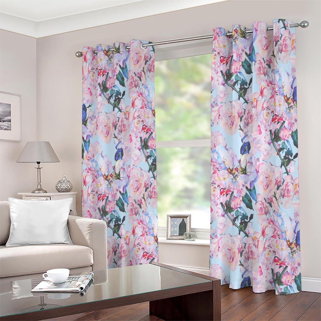 Blossom Floral Flower Pattern Print Extra Wide Grommet Curtains