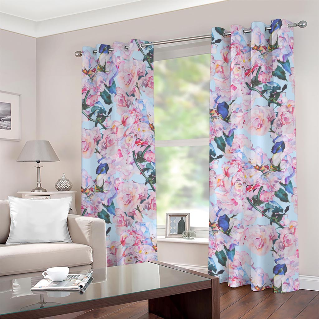 Blossom Floral Flower Pattern Print Grommet Curtains