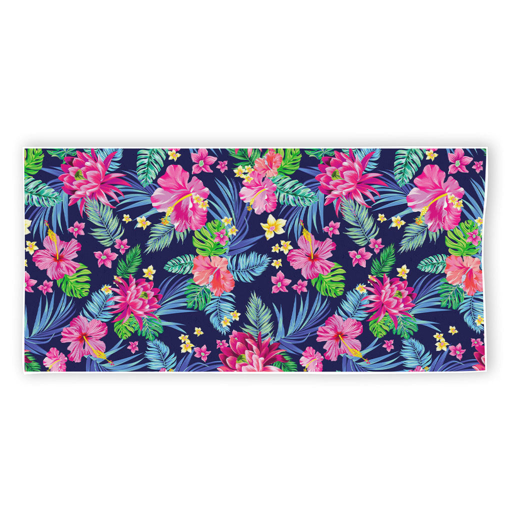Blossom Tropical Flower Pattern Print Beach Towel