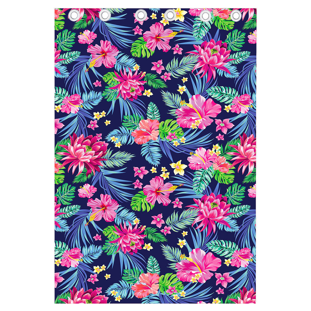 Blossom Tropical Flower Pattern Print Curtain