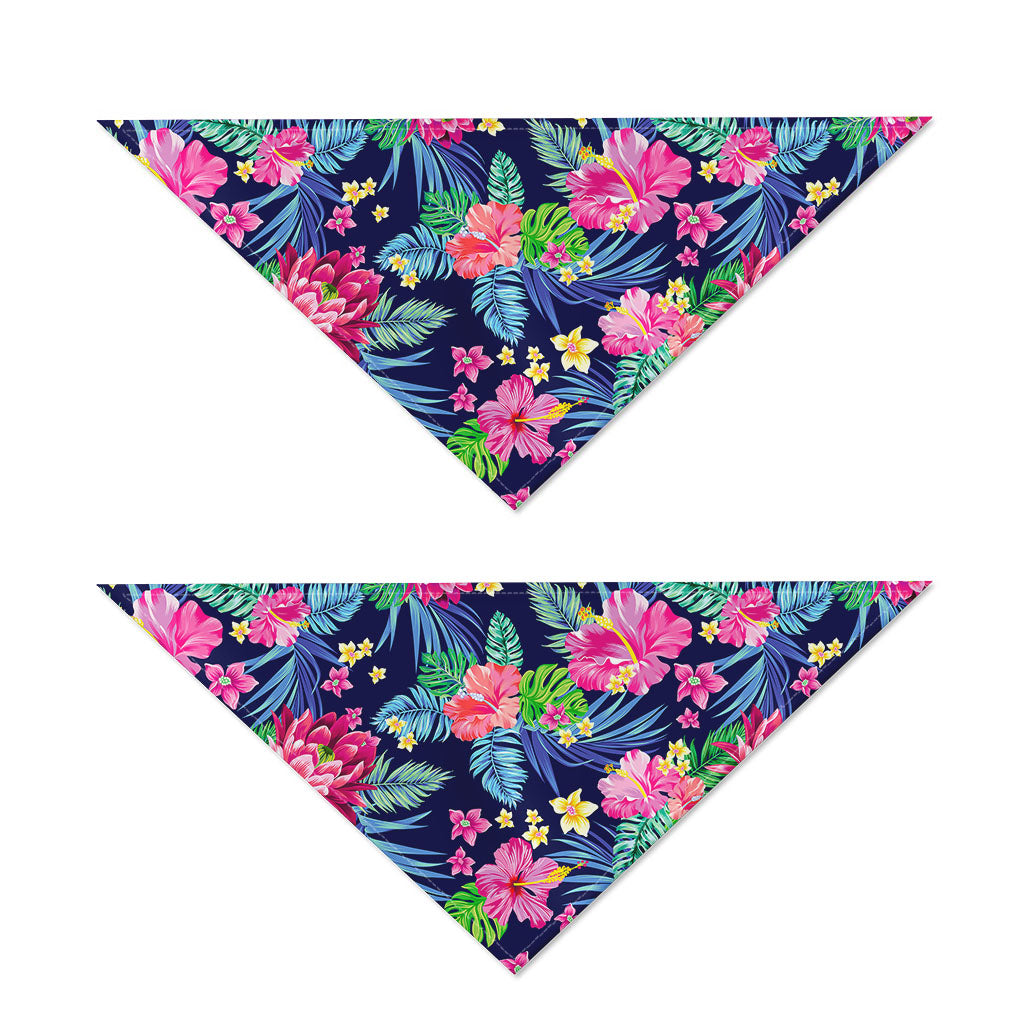 Blossom Tropical Flower Pattern Print Dog Bandana