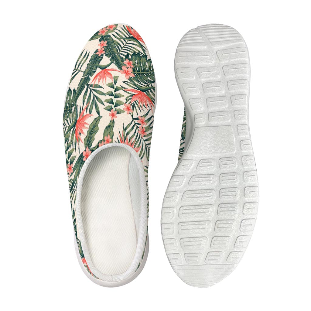 Blossom Tropical Leaves Pattern Print Mesh Casual Shoes