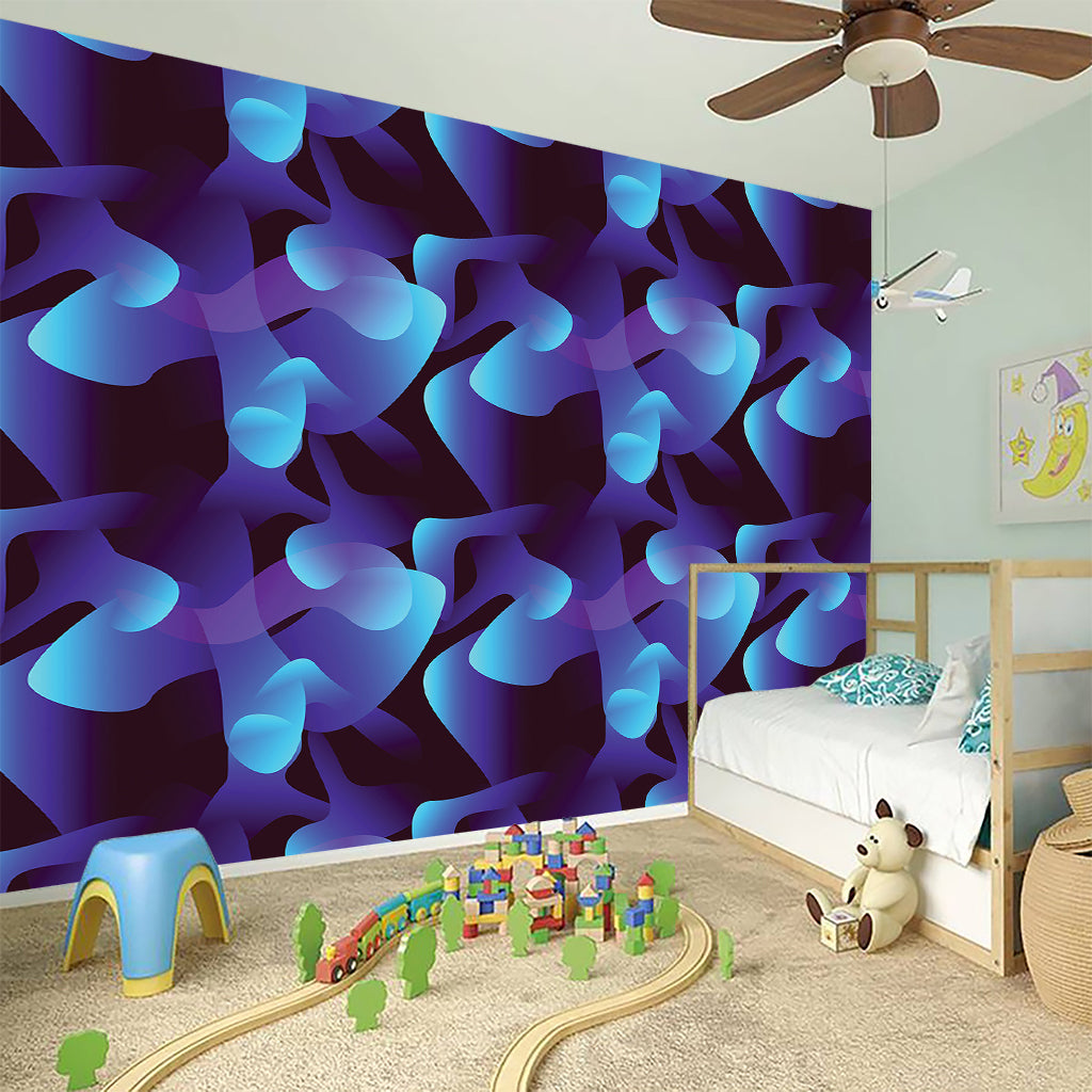 Blue Abstract Spirit Print Wall Sticker