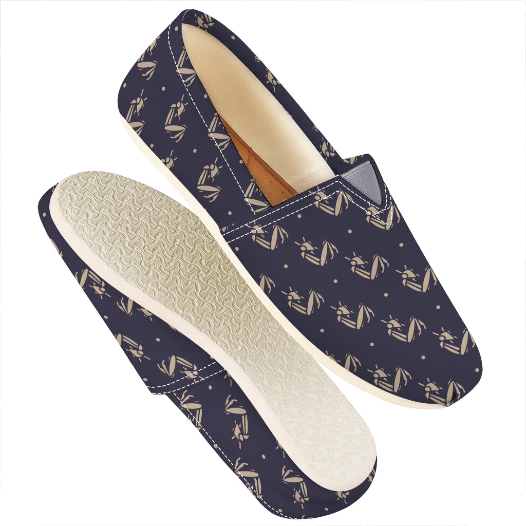 Blue And Beige Mantis Pattern Print Casual Shoes