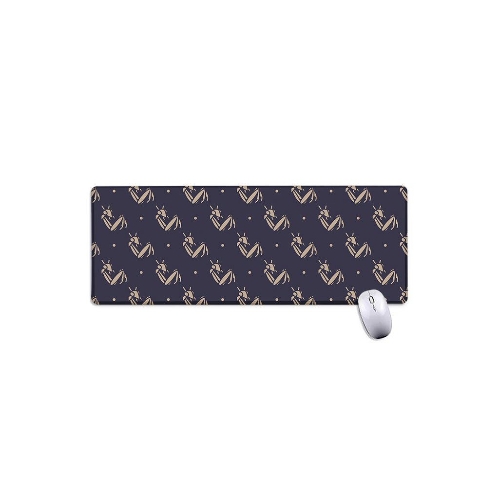 Blue And Beige Mantis Pattern Print Extended Mouse Pad