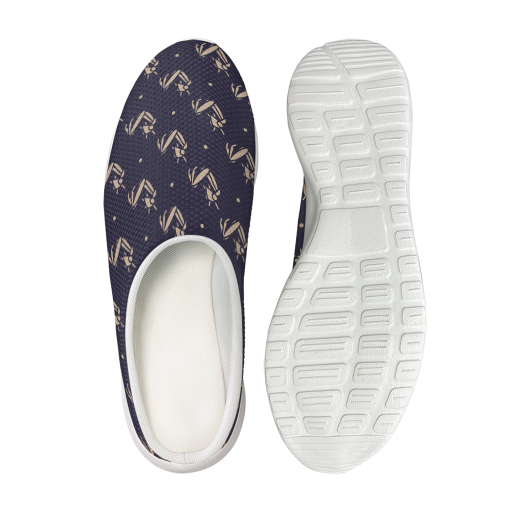 Blue And Beige Mantis Pattern Print Mesh Casual Shoes