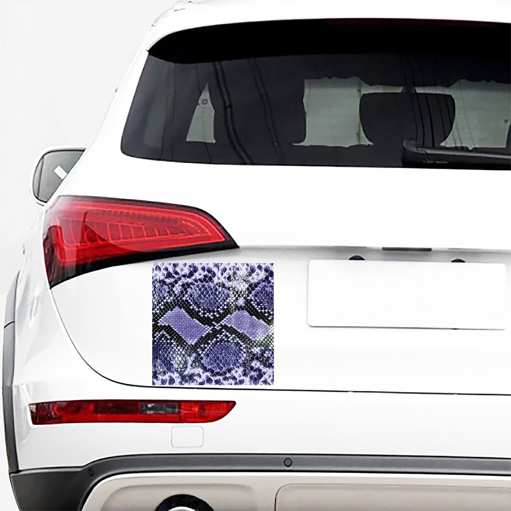 Blue And Black Snakeskin Print Car Sticker