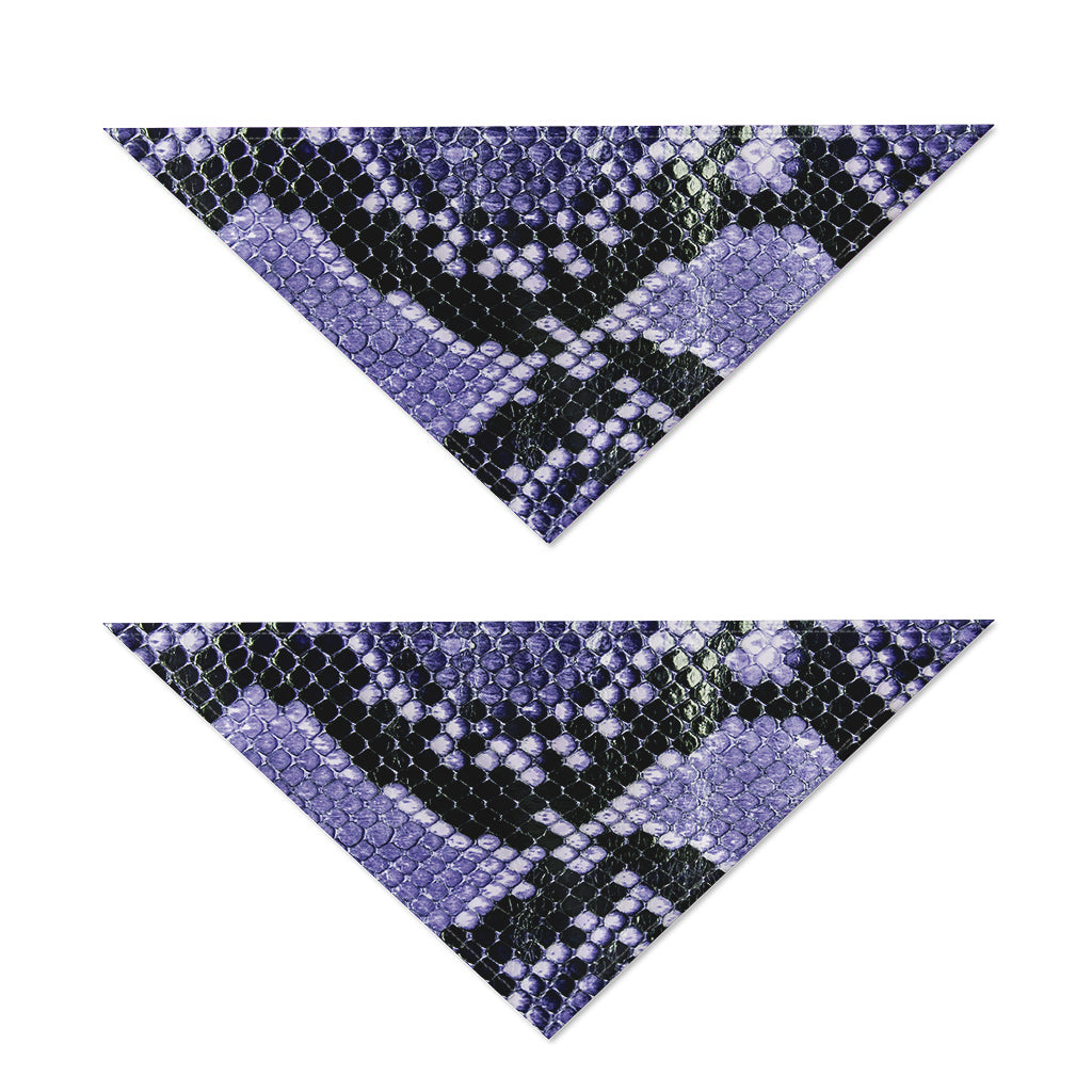 Blue And Black Snakeskin Print Dog Bandana