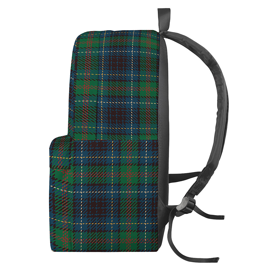 Blue And Green Tartan Pattern Print Backpack