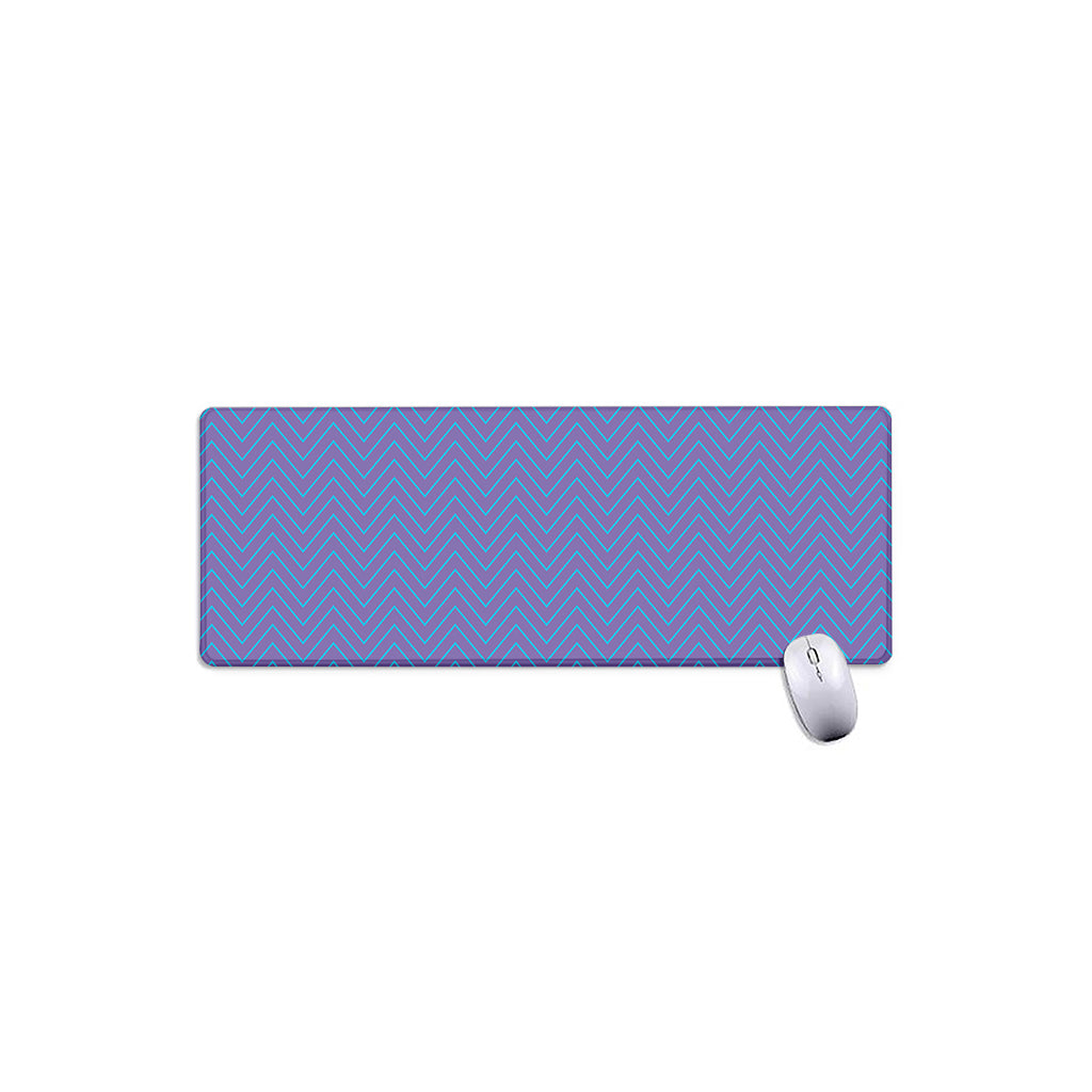 Blue And Purple Zigzag Pattern Print Extended Mouse Pad