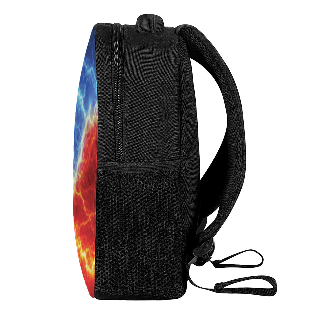 Blue And Red Lightning Print Casual Backpack