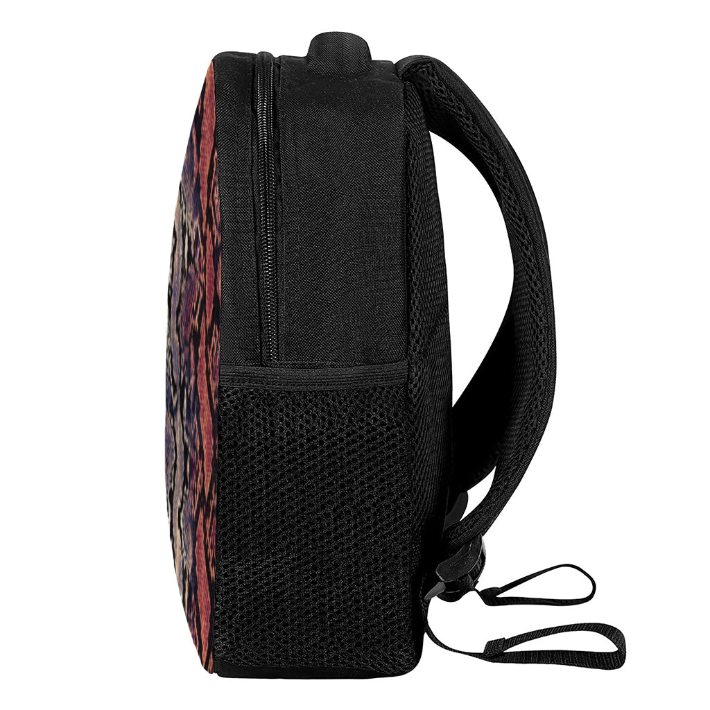 Blue And Red Snakeskin Print Casual Backpack