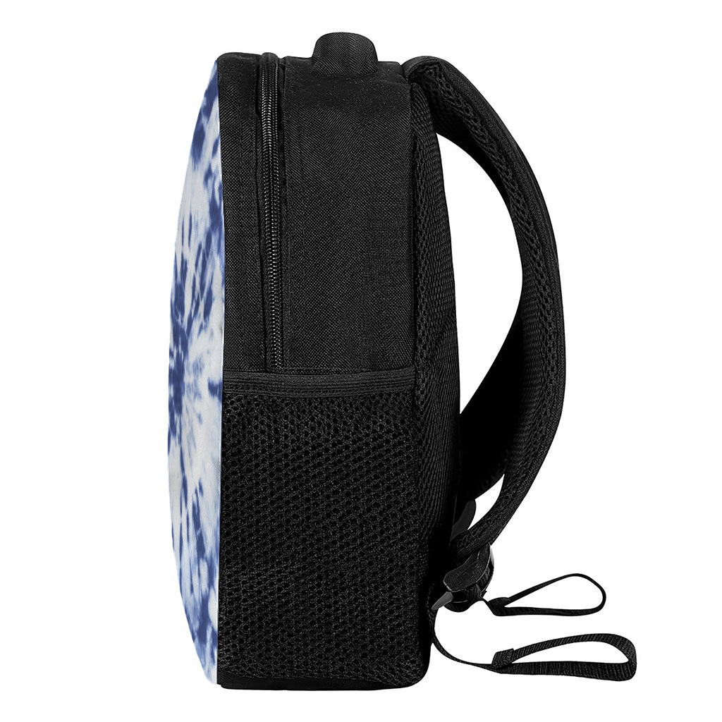 Blue And White Tie Dye Print Casual Backpack