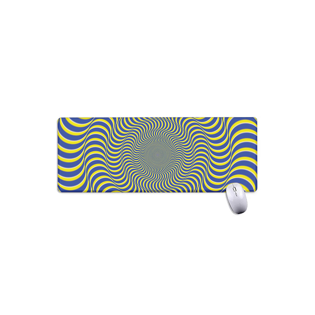Blue And Yellow Illusory Motion Print Extended Mouse Pad
