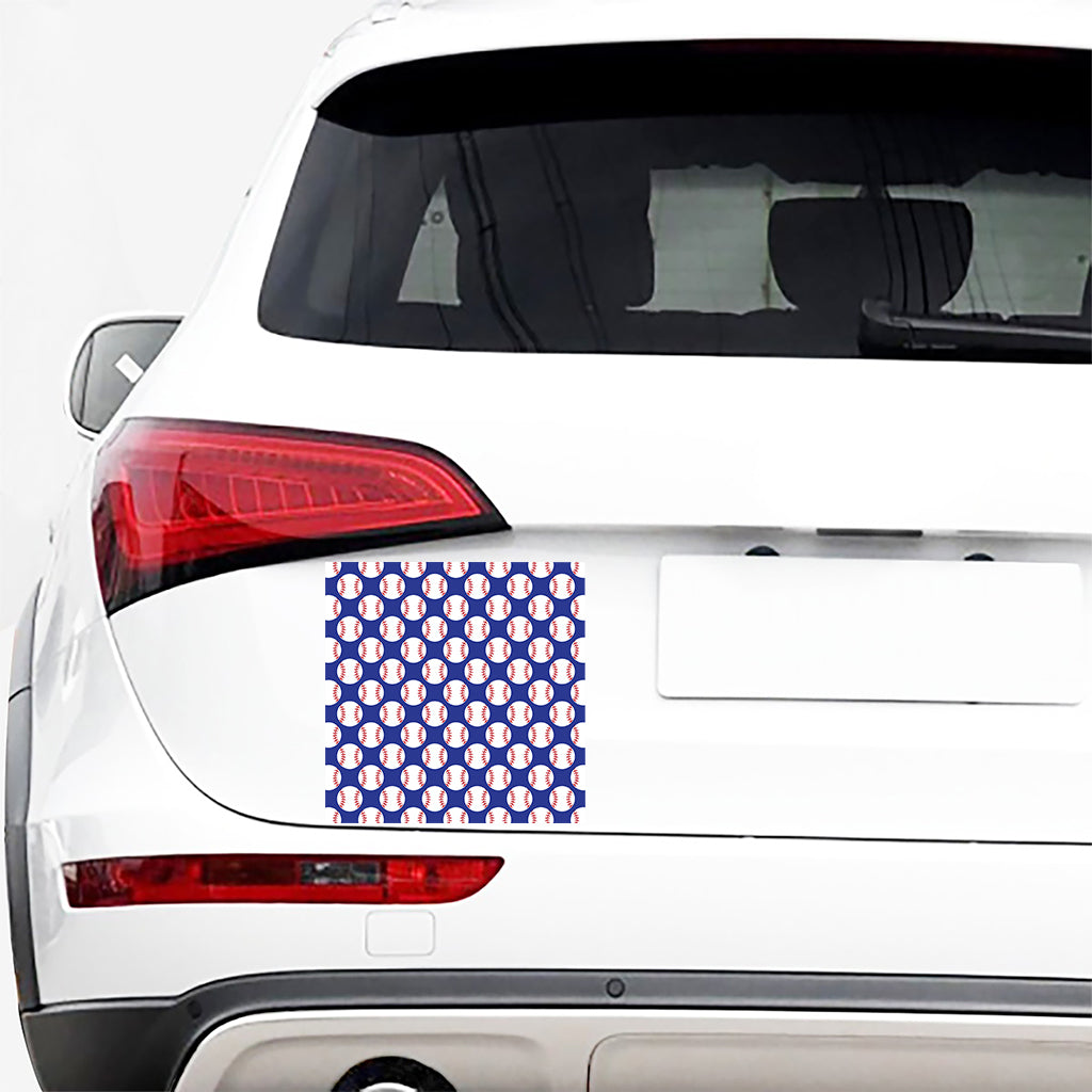 Blue Baseball Pattern Print Car Sticker